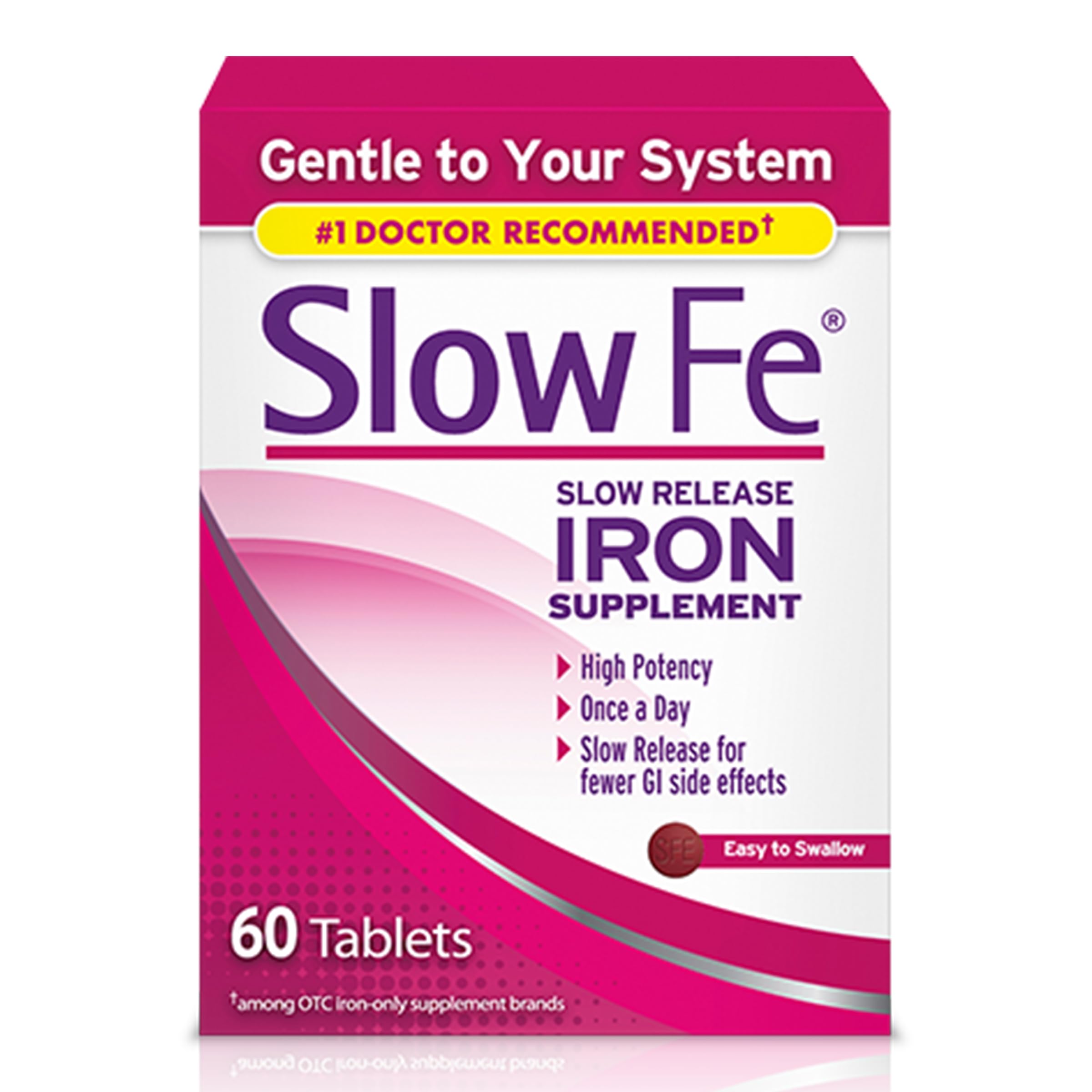 Slow Fe frente del empaque mostrando envase y beneficio de alta potencia