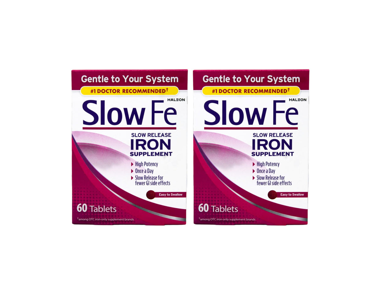 Slow Fe vista frontal del envase mostrando cantidad y potencia