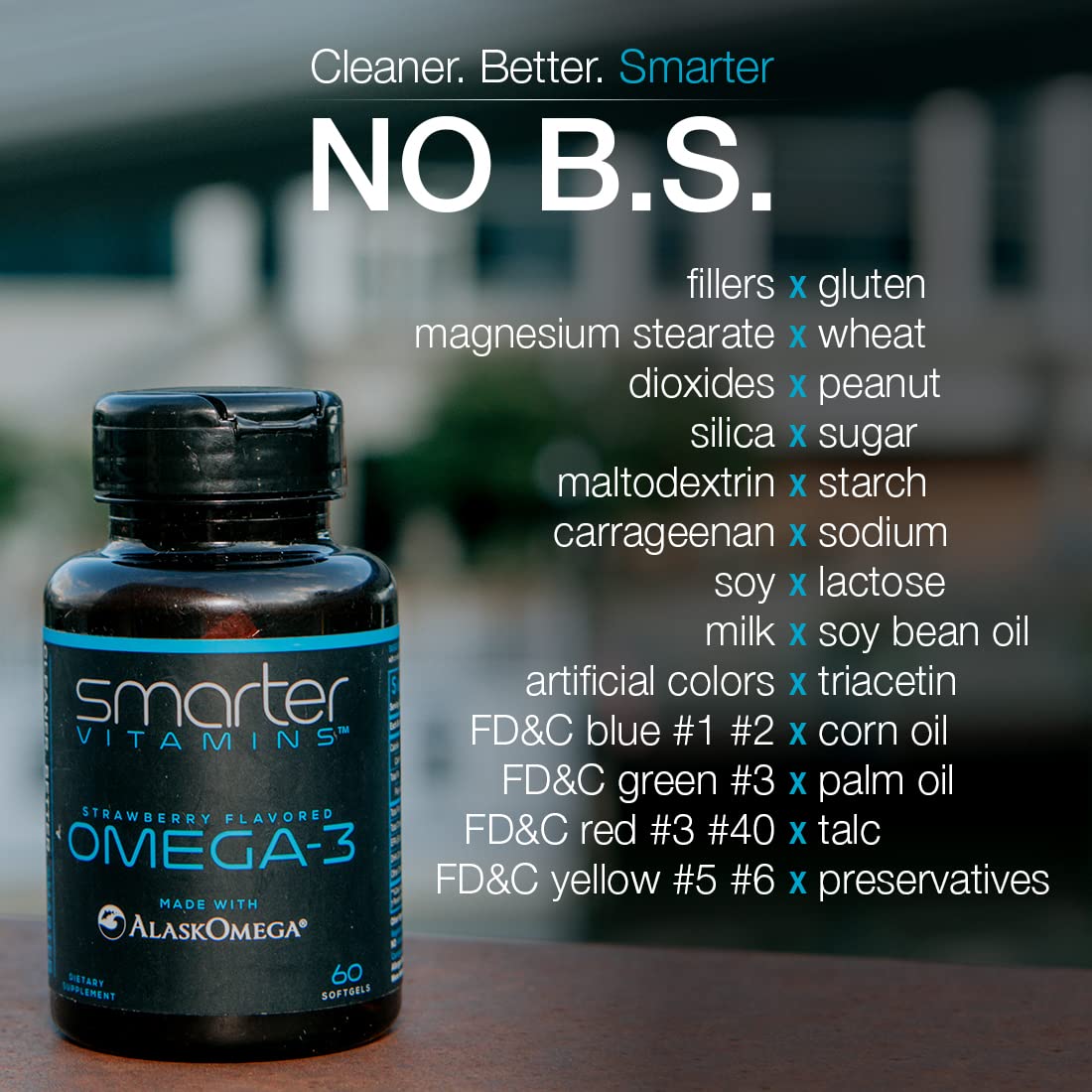SmarterVitamins etiqueta nutricional destacando dosis de EPA y DHA