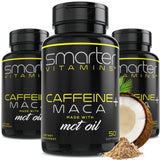 SmarterVitamins frasco frontal mostrando etiqueta y beneficio energía sostenida