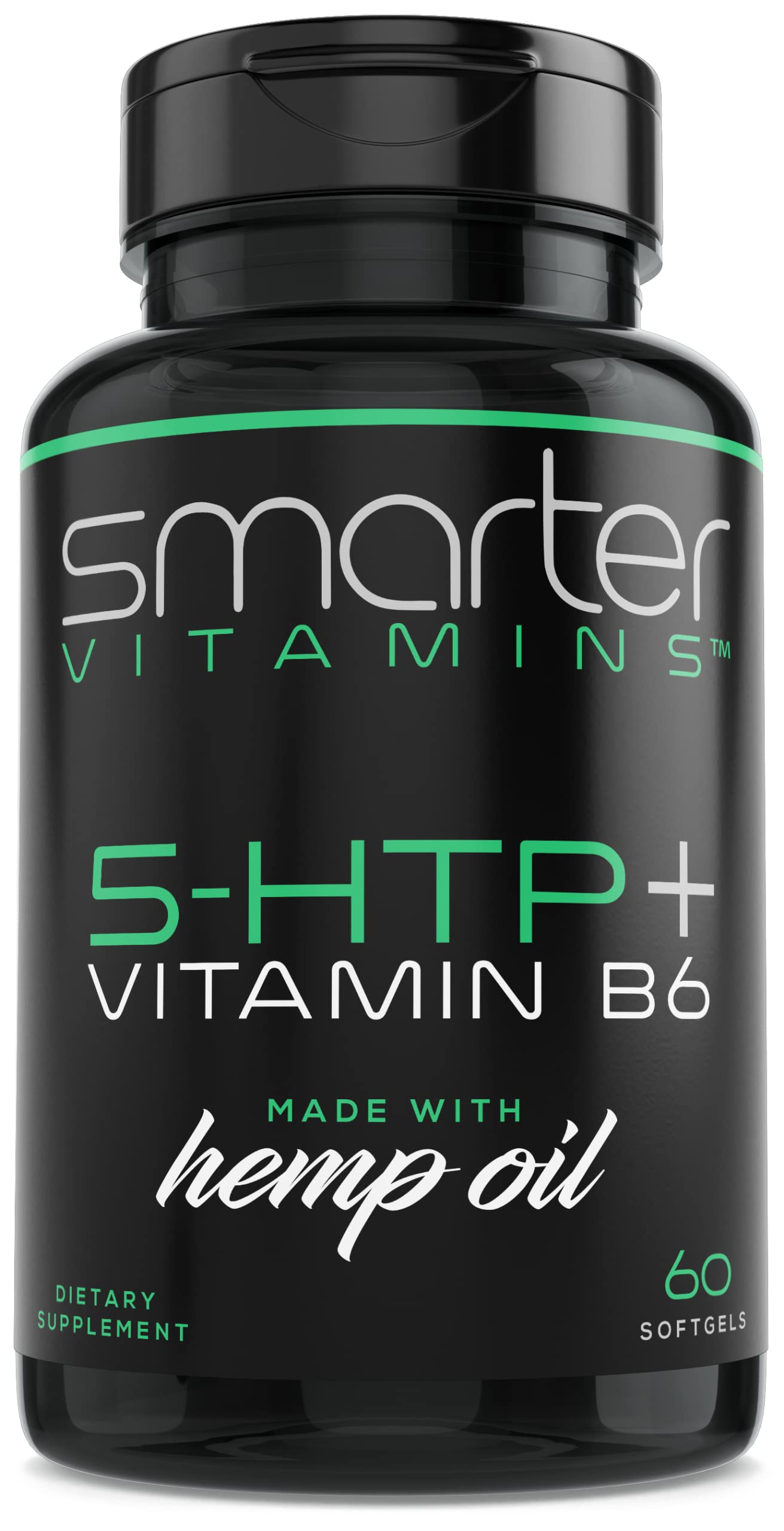 SmarterVitamins frasco frontal mostrando 60 softgels y etiqueta clara