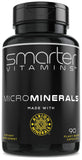 SmarterVitamins envase frontal mostrando 90 cápsulas veganas y beneficios claros