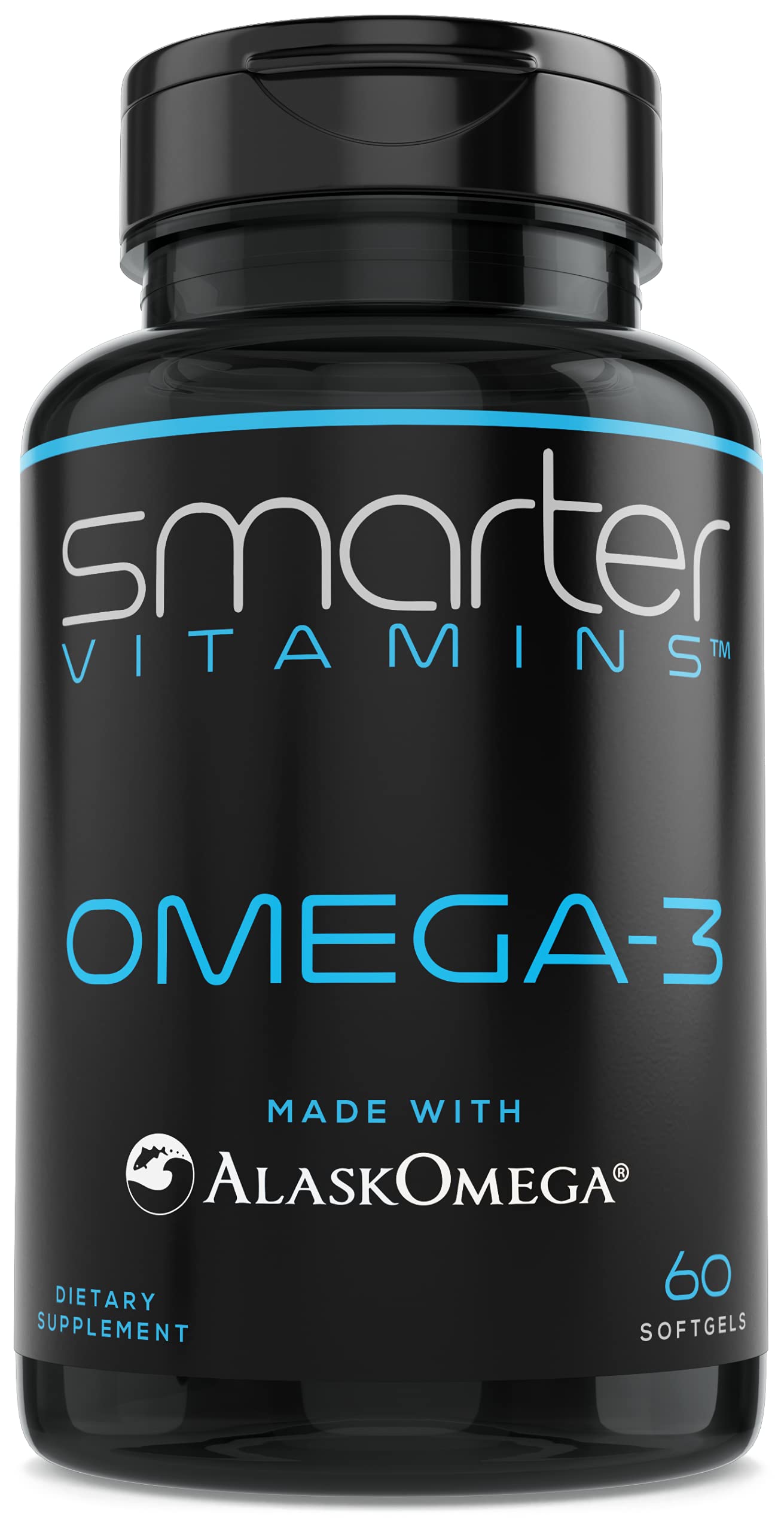 SmarterVitamins frontal del envase mostrando 60 softgels y sabor fresa