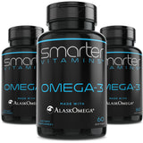 SmarterVitamins pack frontal mostrando tres frascos y beneficios claros
