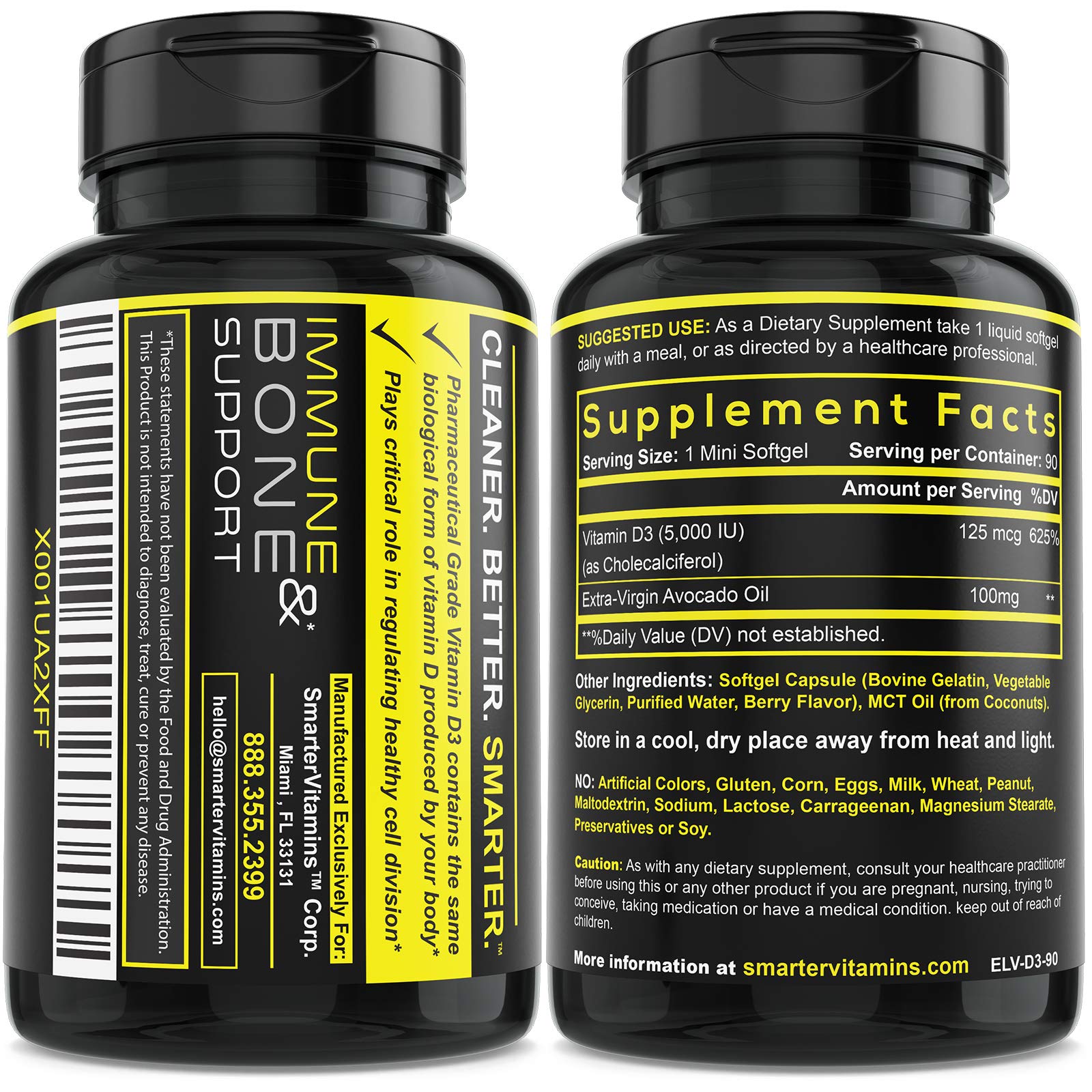 SmarterVitamins softgel en primer plano que muestra textura y fácil de tragar