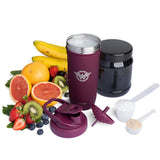 Smartshake en ambiente deportivo mostrando uso como shaker y botella infusora