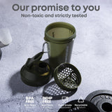 Smartshake Lite etiqueta de materiales sin BPA y embalaje reciclable