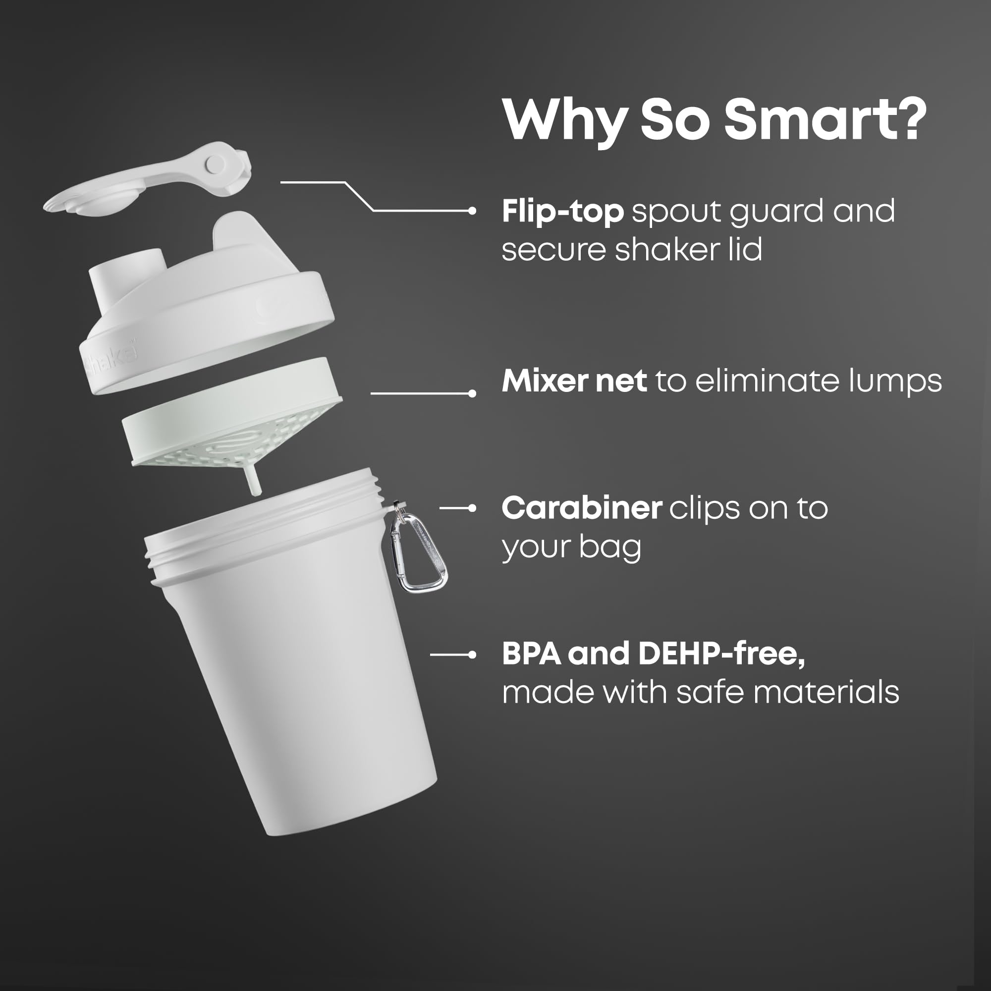 Smartshake detalle de la tapa hermética que evita derrames