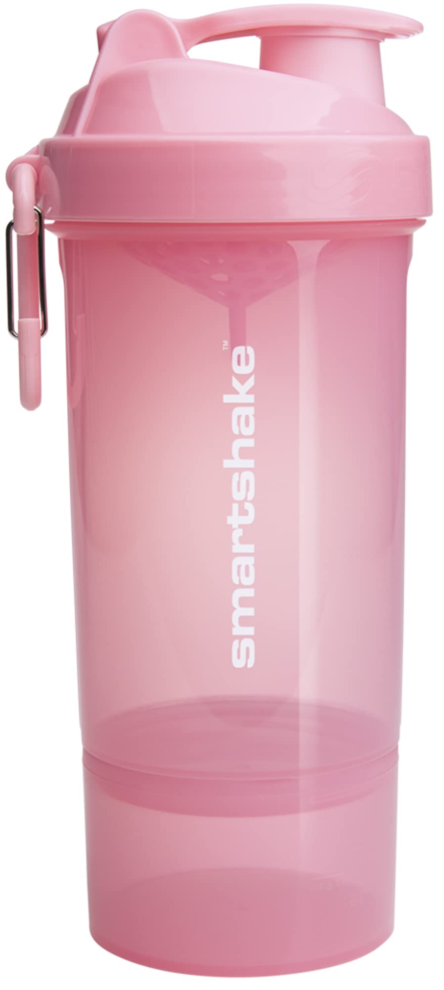 Smartshake vista frontal rosa claro mostrando el cuerpo y capacidad 800 ml