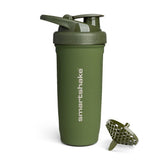 Smartshake botella Reforce frente army green mostrando diseño robusto y capacidad