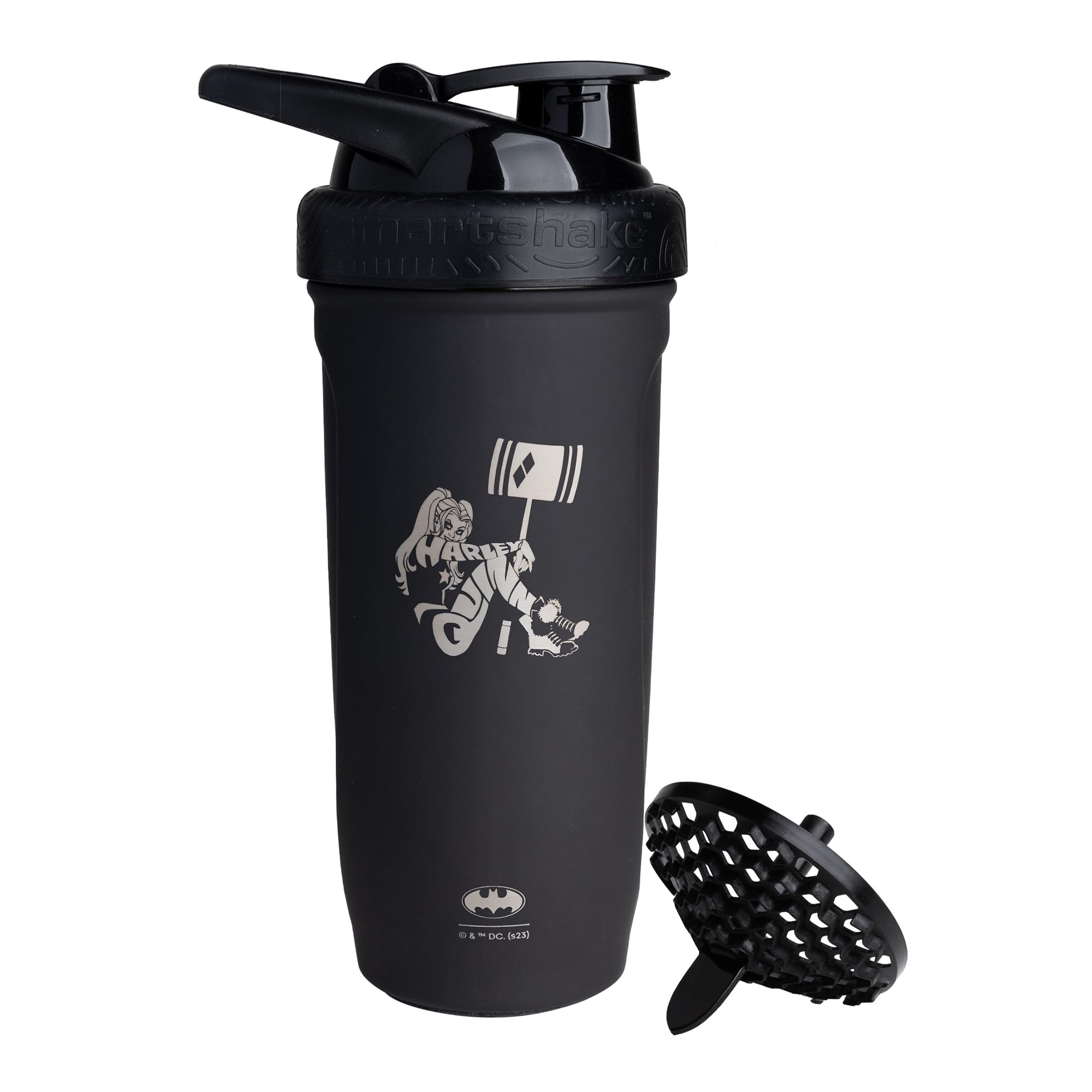 Smartshake Reforce Harley Quinn vista frontal con tapa hermética, práctico para llevar