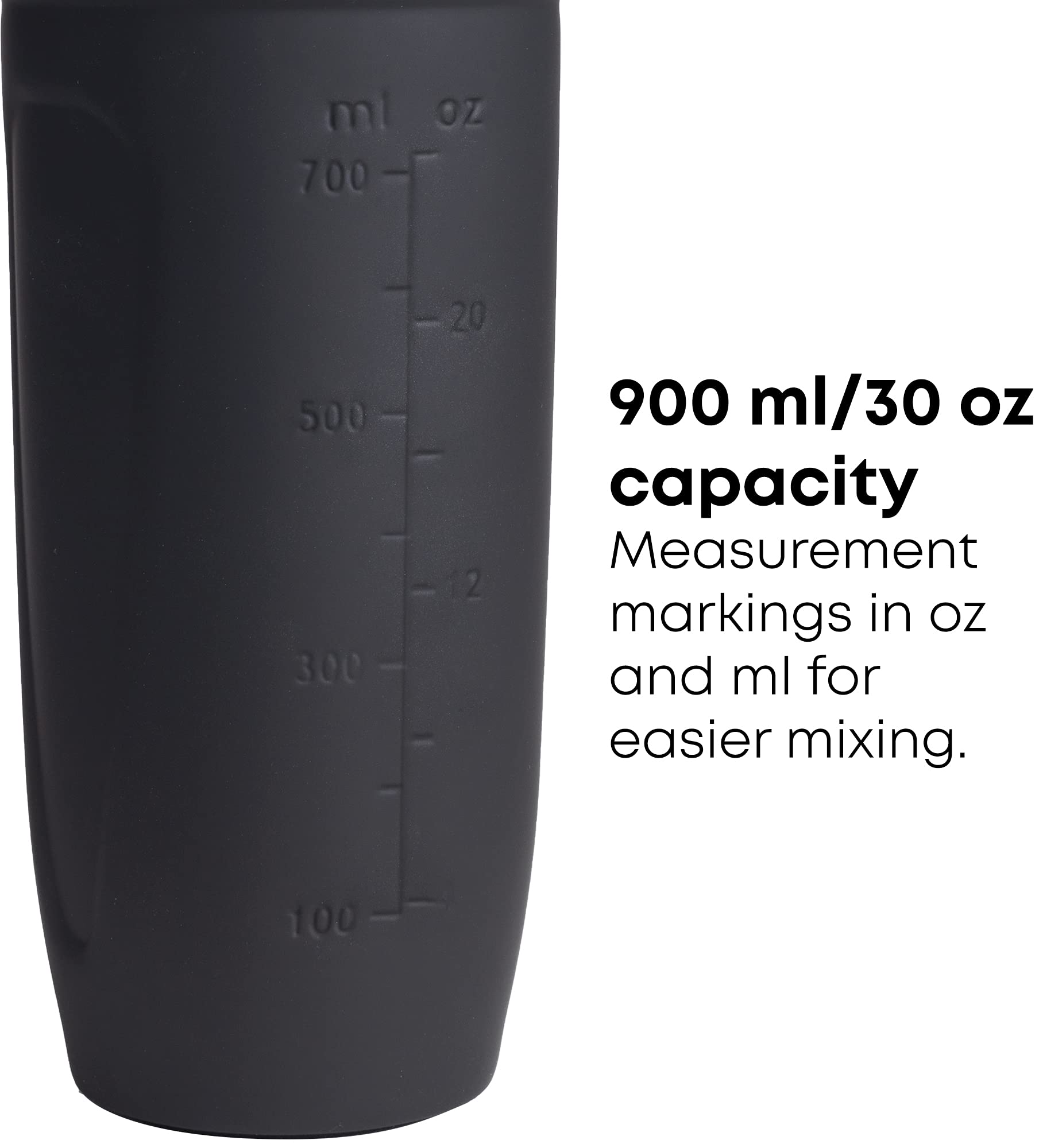 Smartshake interior con escala grabada que facilita medidas precisas