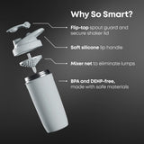 Smartshake primer plano de la rejilla mezcladora para batidos homogéneos sin ruidos