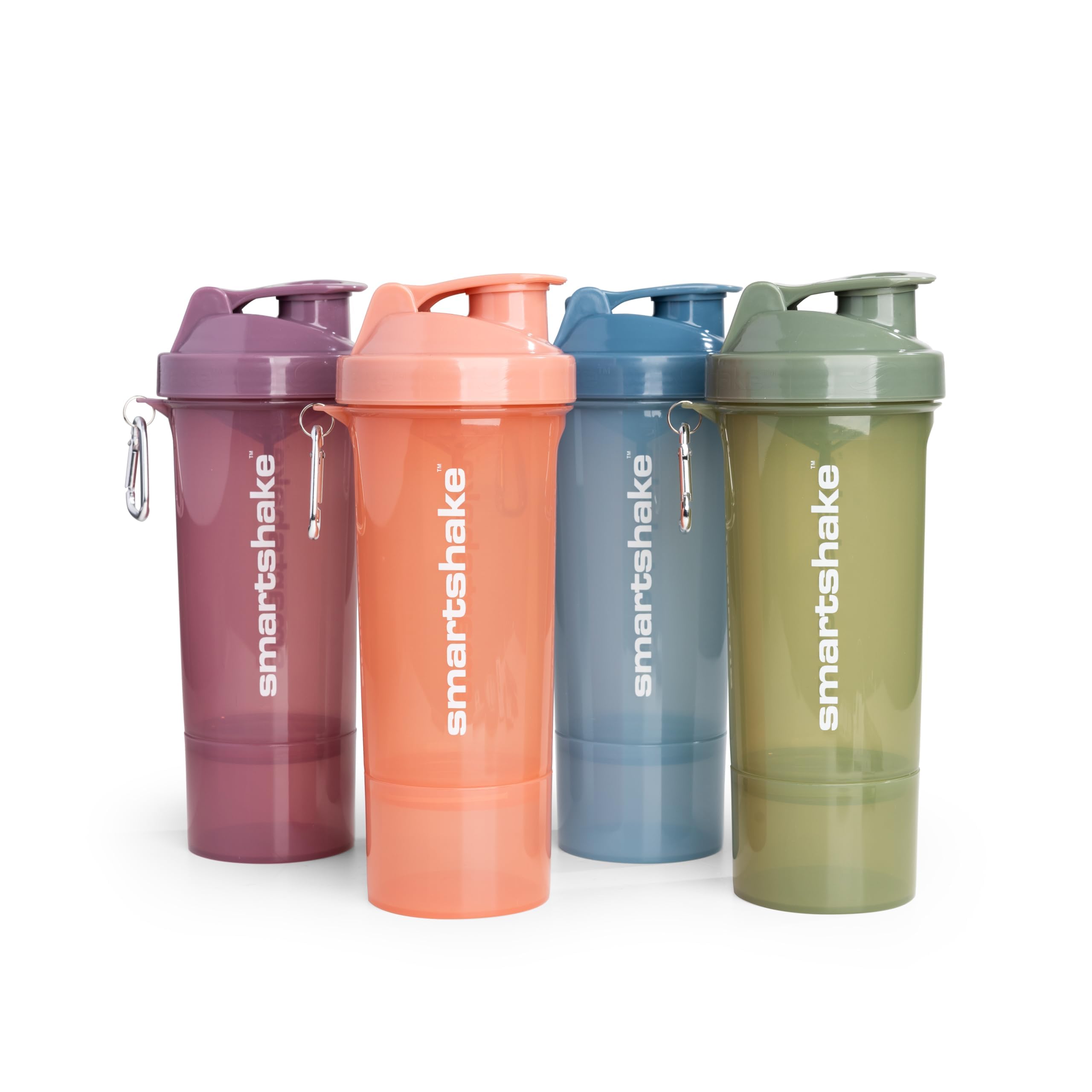 Smartshake vista frontal del pack de cuatro, práctico para llevar