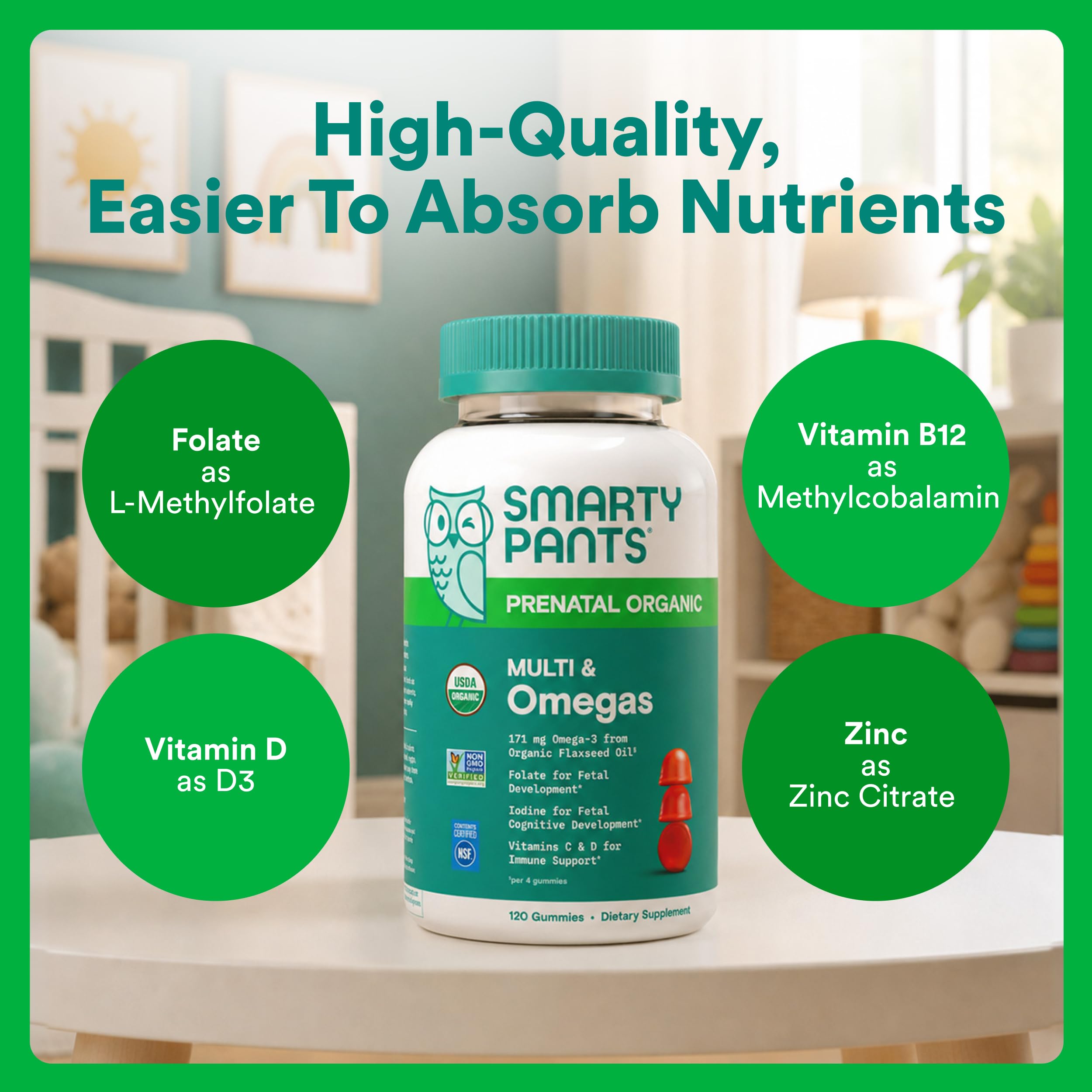 SmartyPants etiqueta nutricional ampliada con lista de nutrientes clave