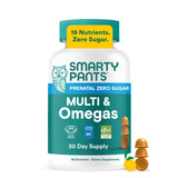 SmartyPants frasco delantero de gomitas prenatales mostrando el envase