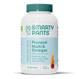 SmartyPants frasco delantero mostrando 120 gomitas y etiqueta clara