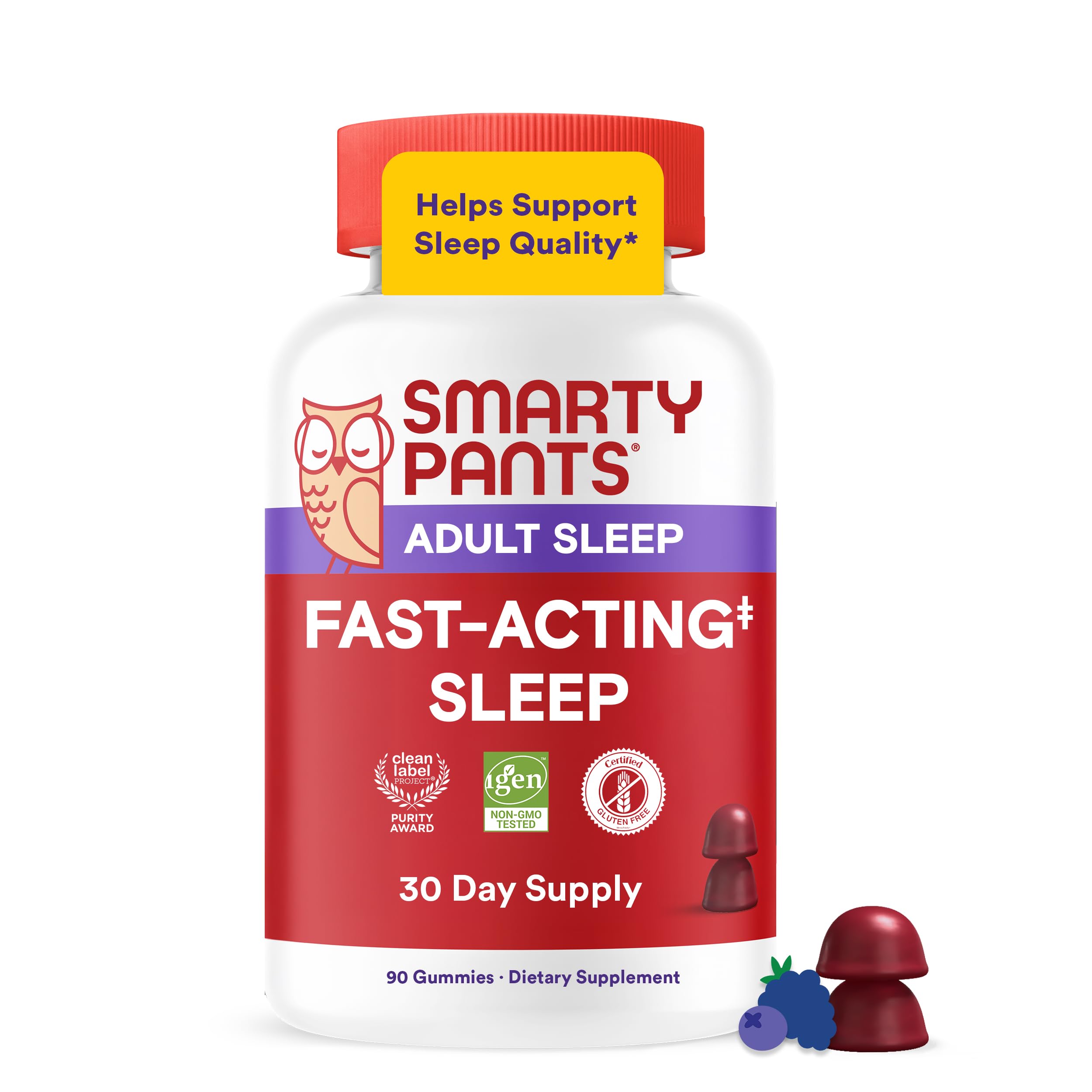 SmartyPants frasco frontal mostrando envase y cantidad, transmite confianza