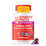 SmartyPants frente del envase mostrando sabor uva y cantidad