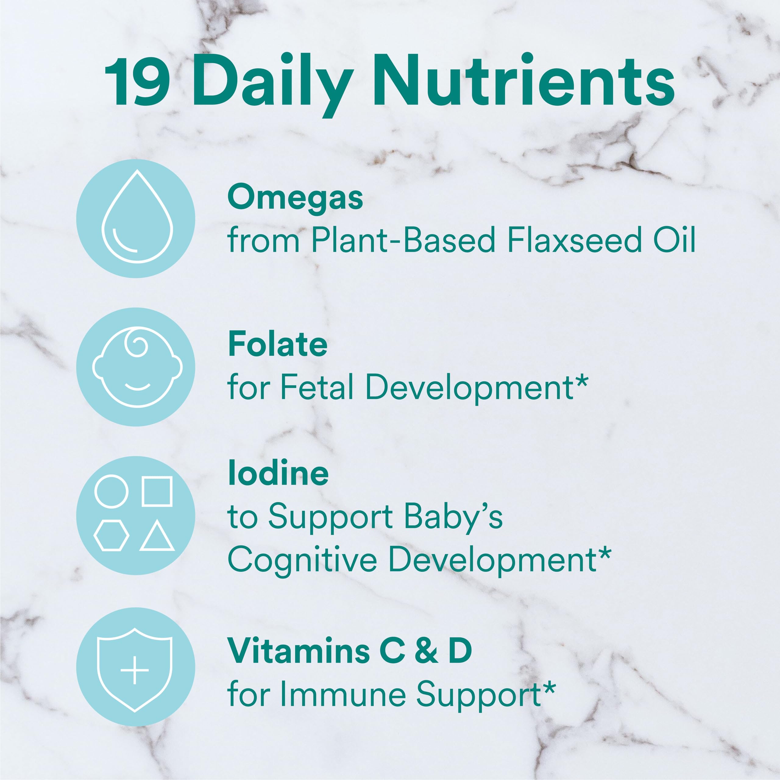 SmartyPants porción de ingredientes y omega‑3 ALA, apoyo nutricional completo