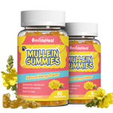 SmildeHeal envase frontal de gomitas mullein, muestra claridad de presentación y confianza