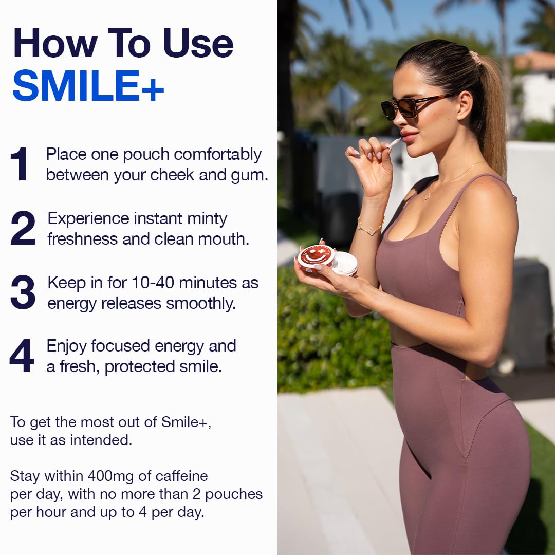 Etiqueta de Smile+ con ingredientes y beneficios orientados a higiene bucal