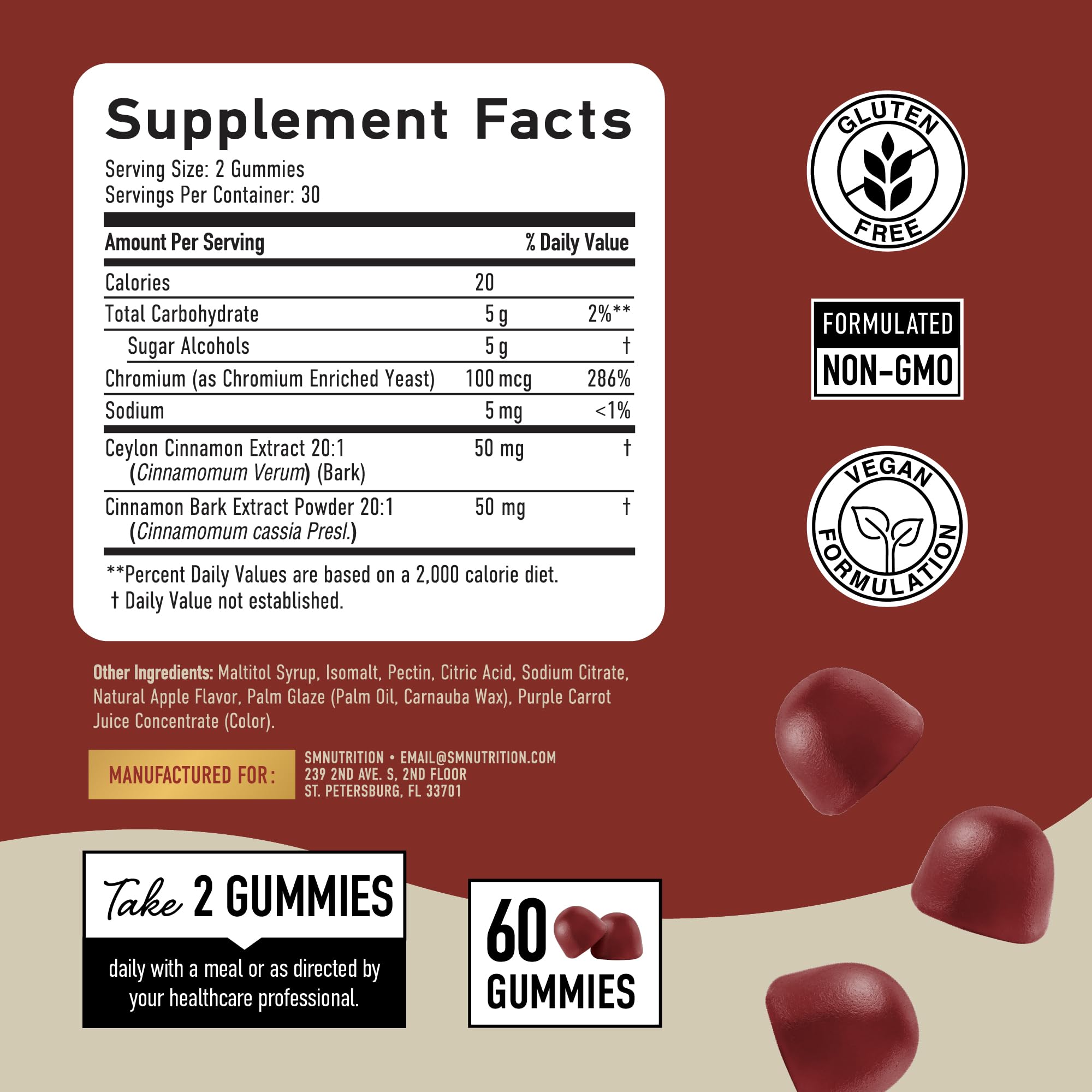 SMNutrition etiqueta con información nutricional y certificaciones, ofrece transparencia