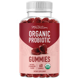 SMNutrition envase frontal de gomitas probióticas, presentación clara y beneficios visibles