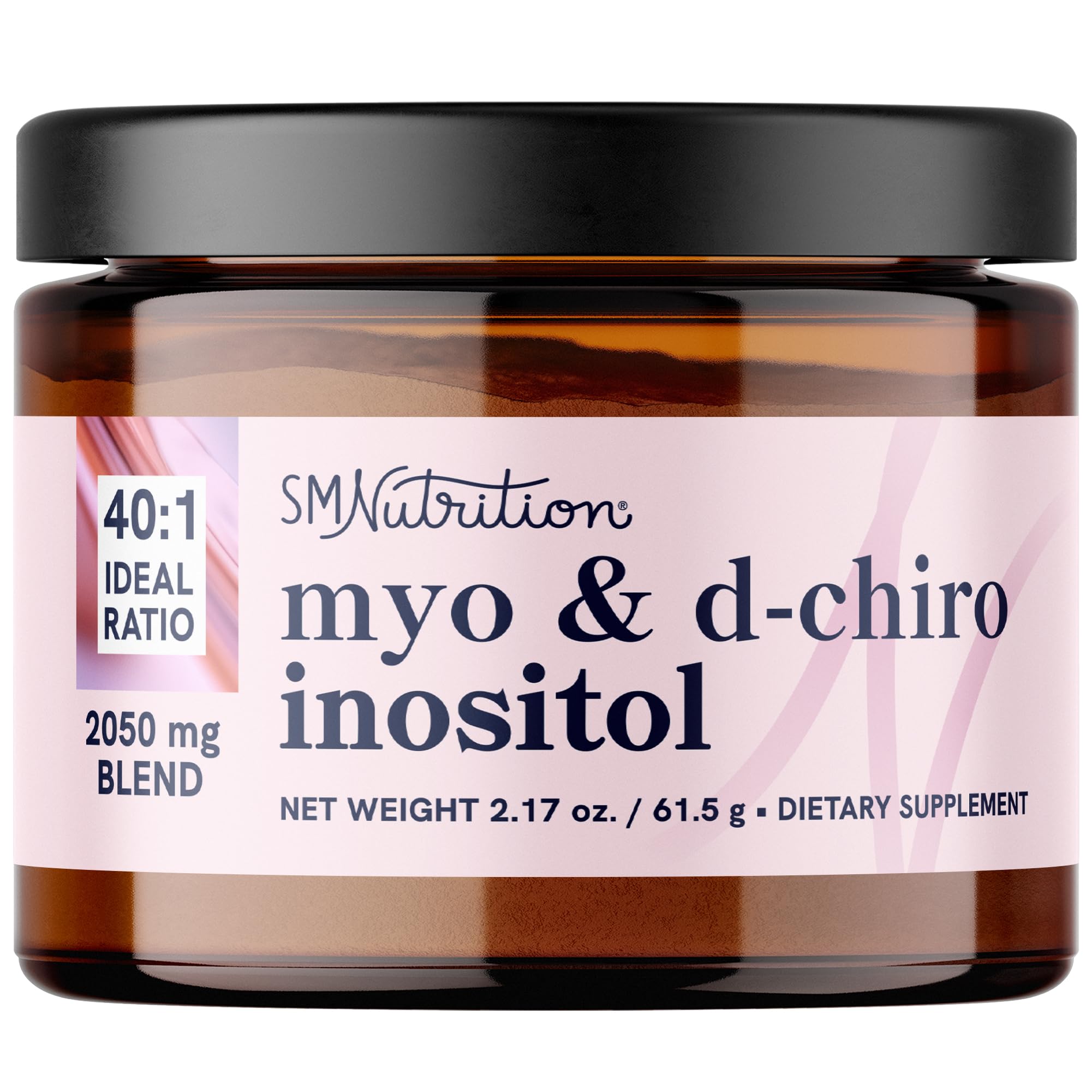 SMNutrition frente del envase mostrando diseño y cantidad 2.17 oz