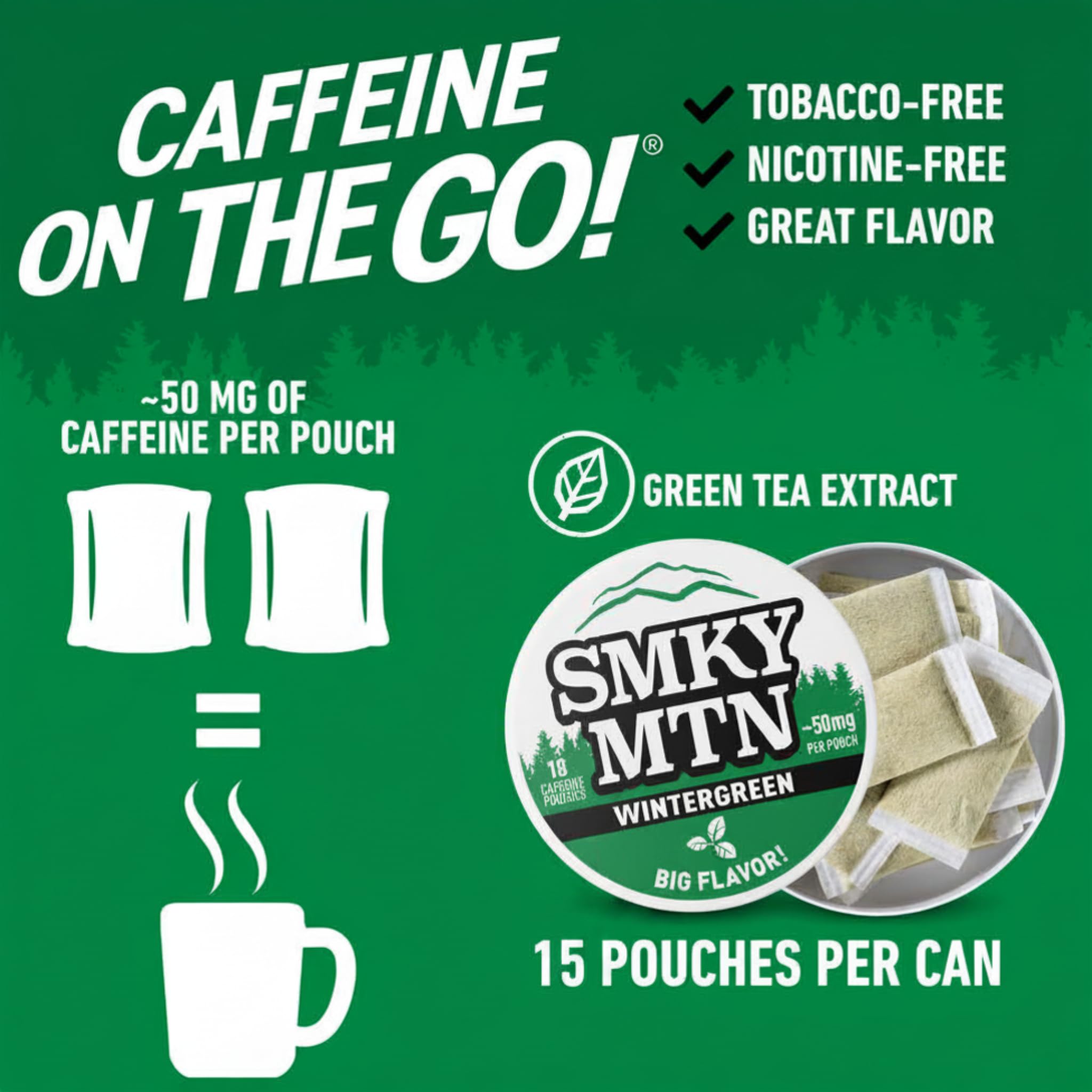 Smokey Mountain primer plano del pouch y su textura para experiencia consistente