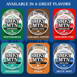 SMOKEY MOUNTAIN etiqueta de ingredientes indicando fabricación en EE. UU.