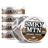 SMOKEY MOUNTAIN frente de lata sabor caramelo café mostrando conveniencia