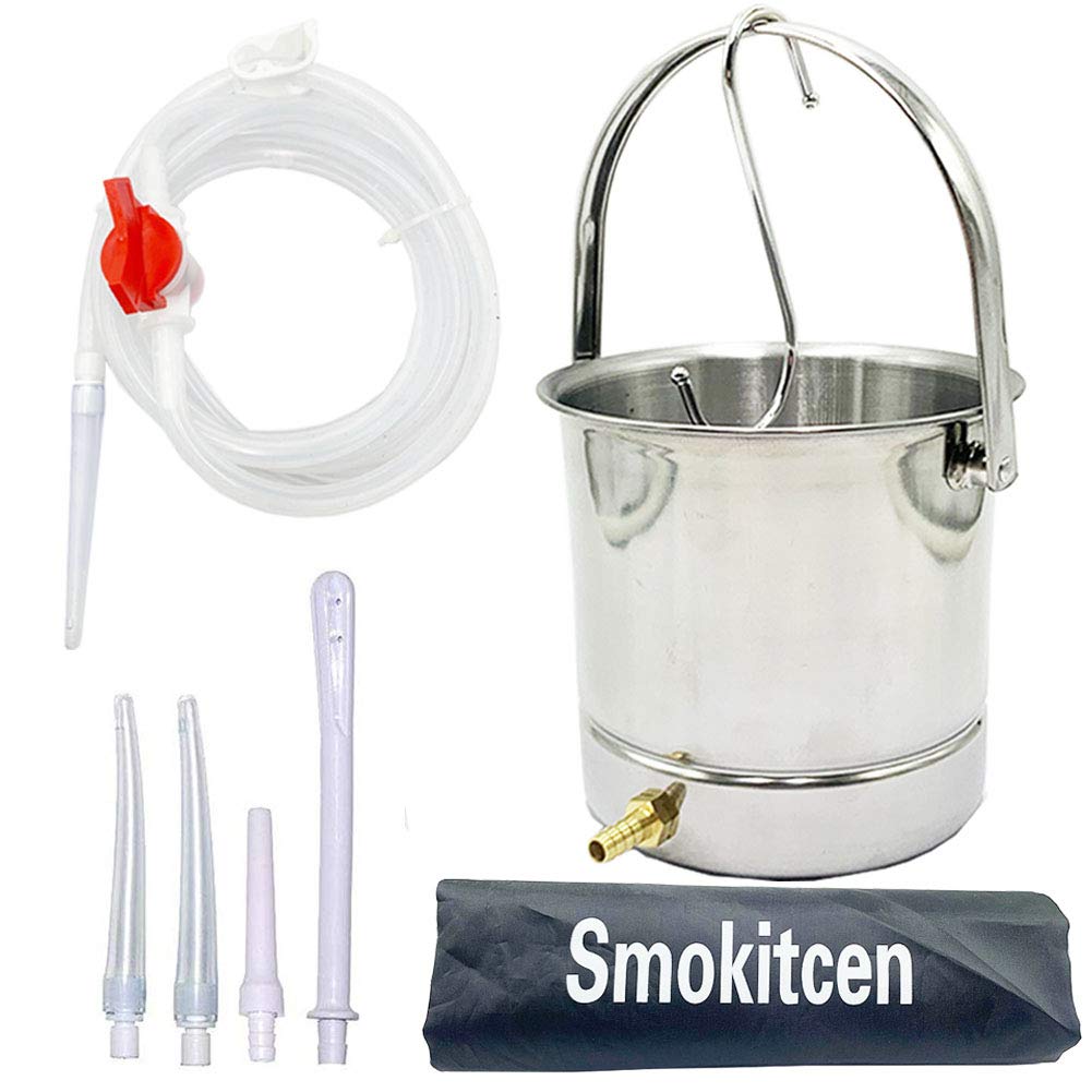 Smokitcen cubo de acero inoxidable 1.8 QT, durabilidad y fácil limpieza