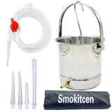 Smokitcen cubo de acero inoxidable 1.8 QT, durabilidad y fácil limpieza