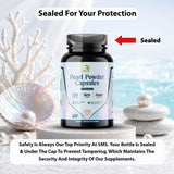 SMSHEALTHPRODUCTS.com cápsulas junto a regla para comparar tamaño
