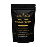SMSHEALTHPRODUCTS shilajit polvo frontal del envase mostrando etiqueta clara y origen