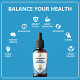 SMSHEALTHPRODUCTS.com gotas en primer plano mostrando textura y fácil dosificación