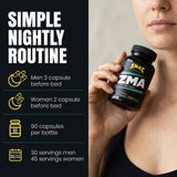 SNAC ZMA etiqueta con zinc magnesio y vitamina B6 información clara