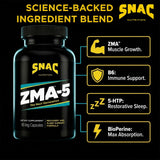 SNAC ZMA-5 frasco en mano para comparar tamaño y facilidad de uso
