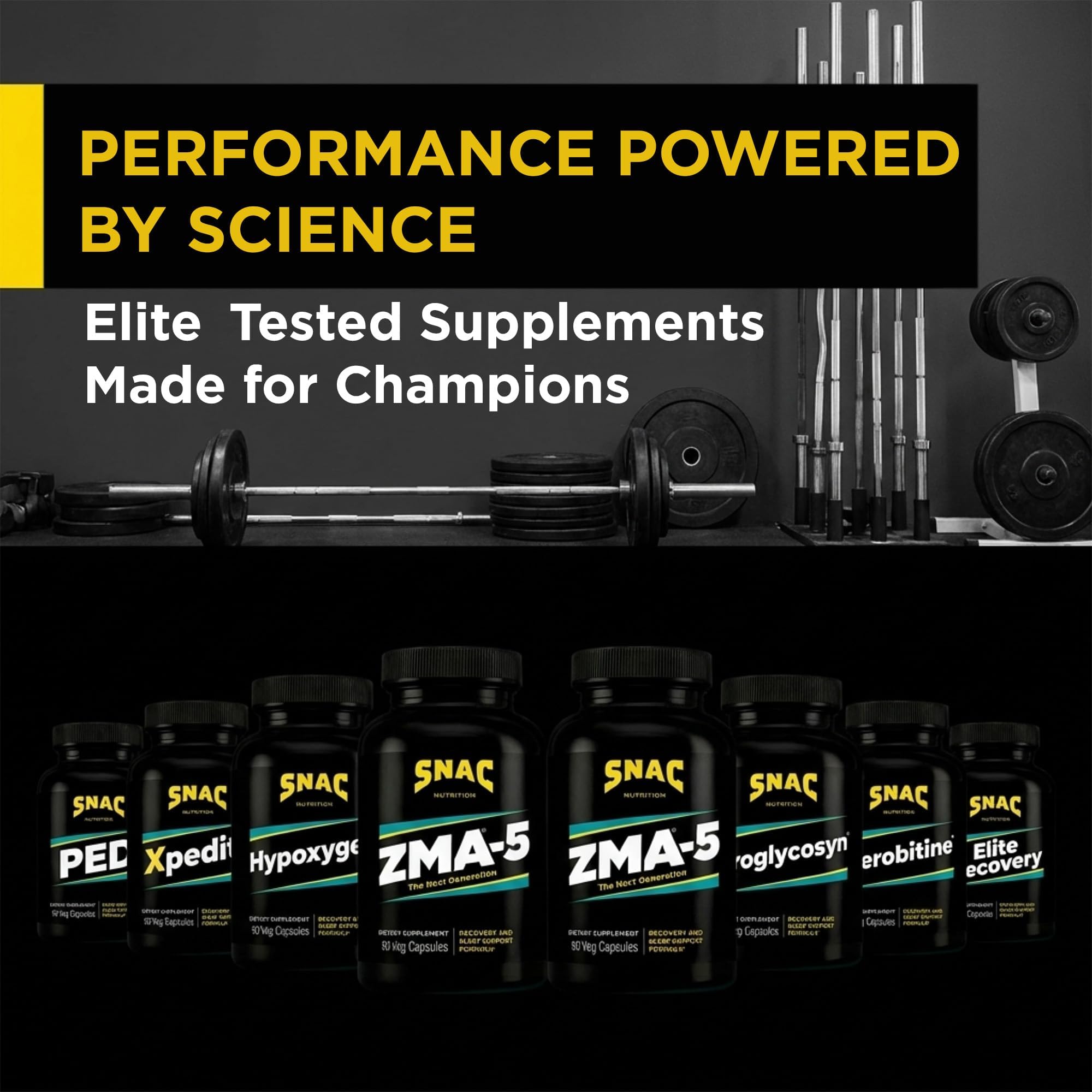 SNAC ZMA-5 en ambiente de gimnasio sugiriendo apoyo post-entreno