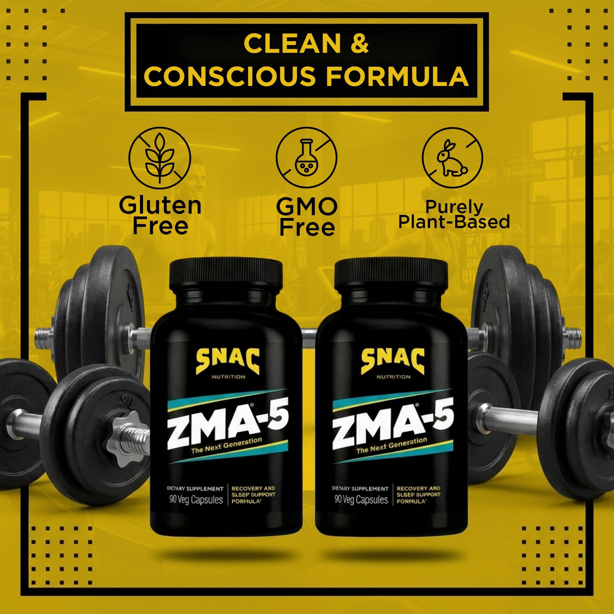 SNAC ZMA-5 etiqueta con información nutricional clara y transparente