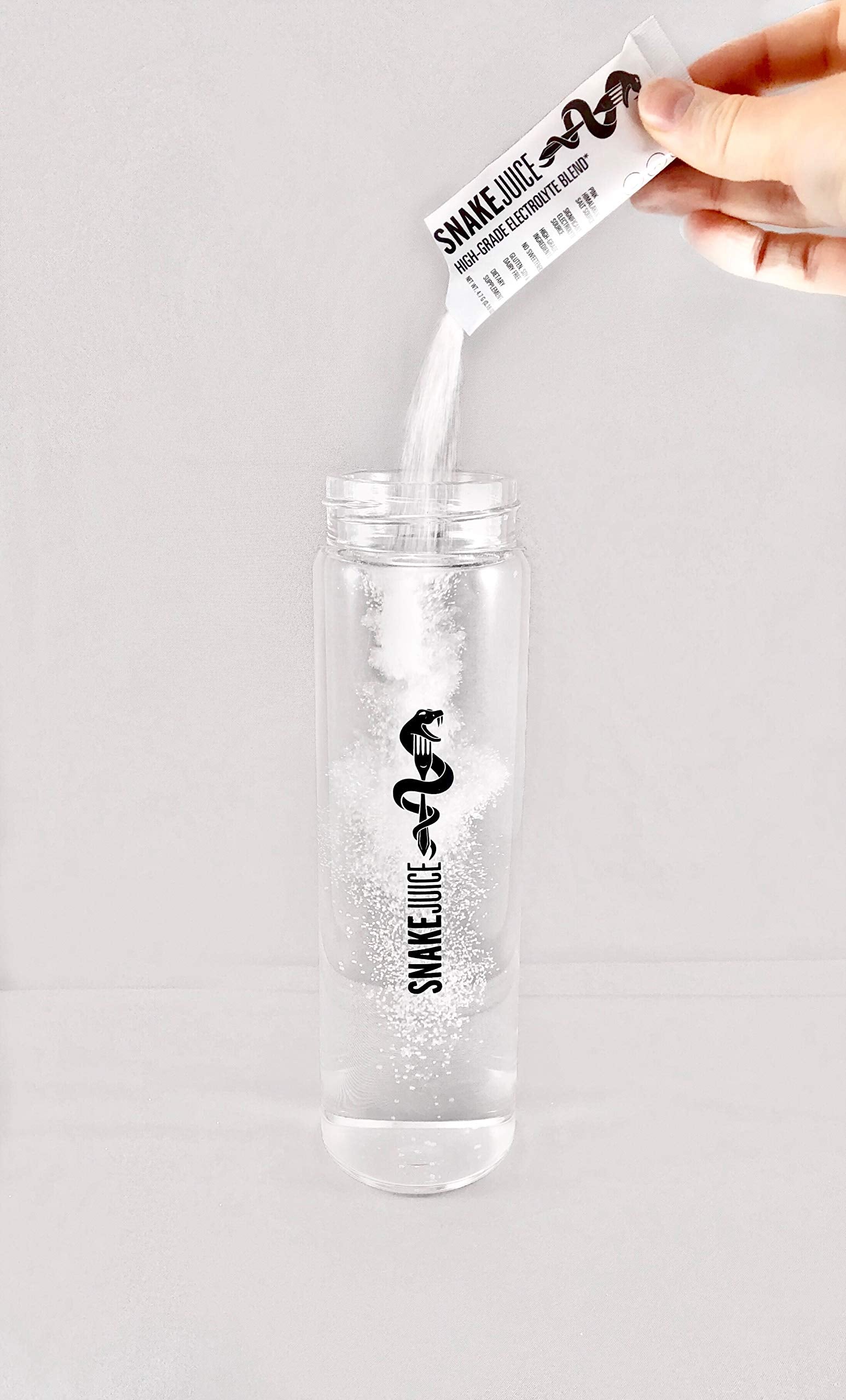 SNAKE Juice etiqueta de ingredientes mostrando cinco componentes simples y claros