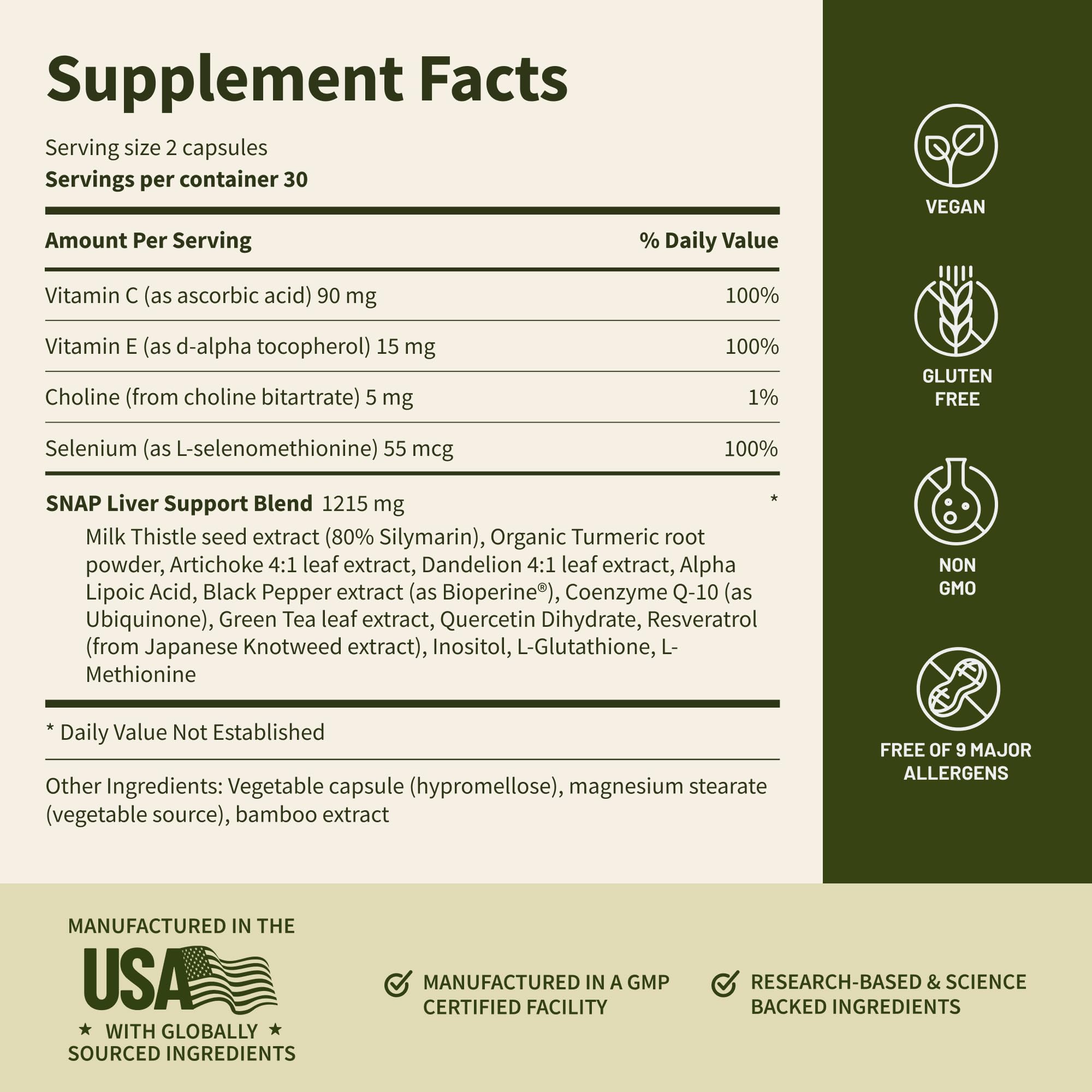 Snap Supplements ambos frascos alineados mostrando ingredientes clave