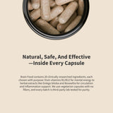 Snap Supplements botella abierta con cápsulas para visual de contenido mensual