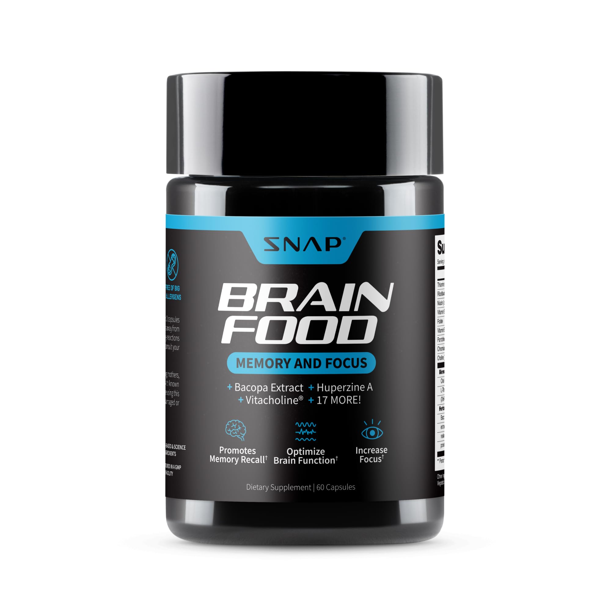 Snap Supplements vista frontal del envase mostrando presentación y beneficio mental