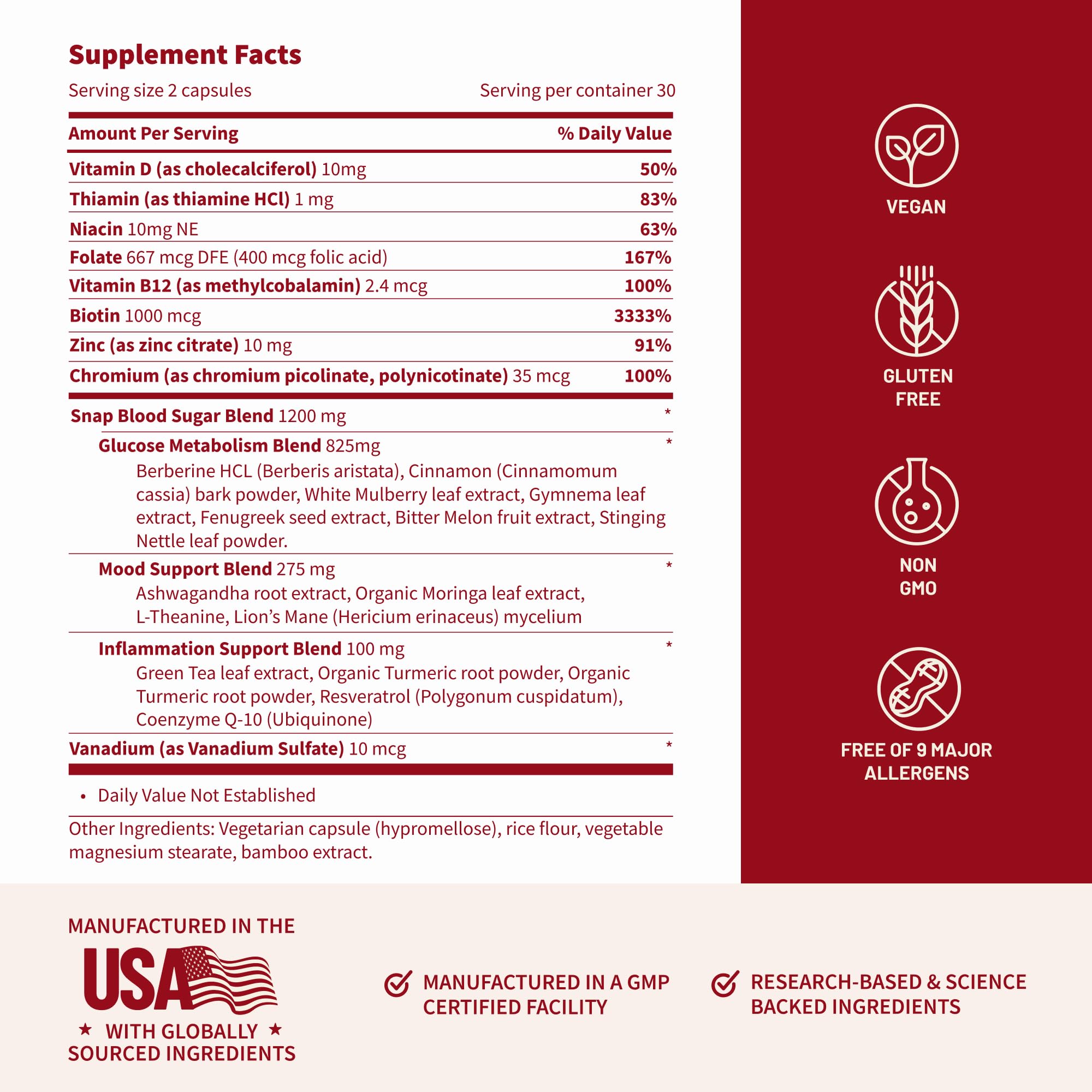 Snap Supplements certificado GMP para garantía de calidad y pureza