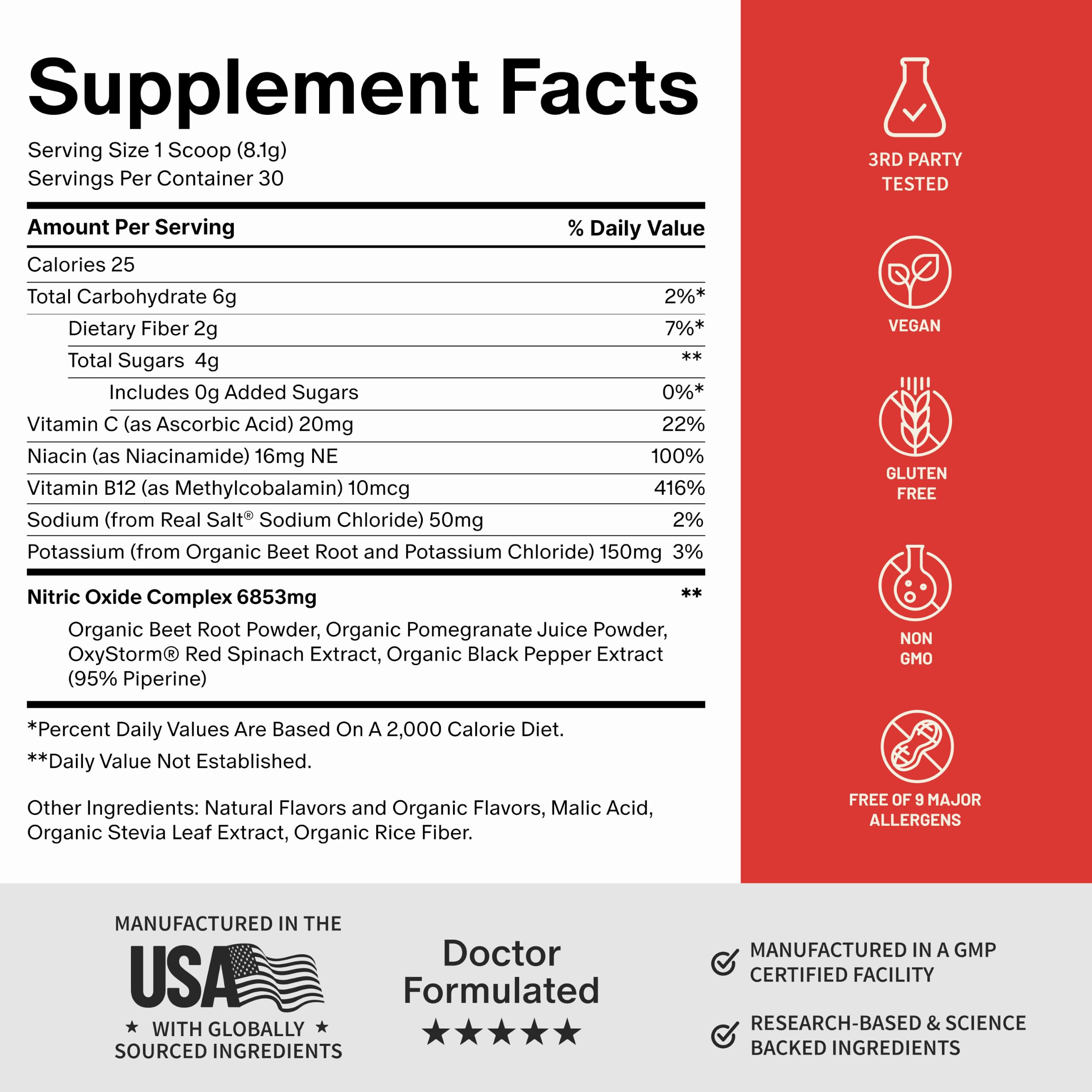 Snap Supplements cucharada al lado de frutas para comparar tamaño de servicio