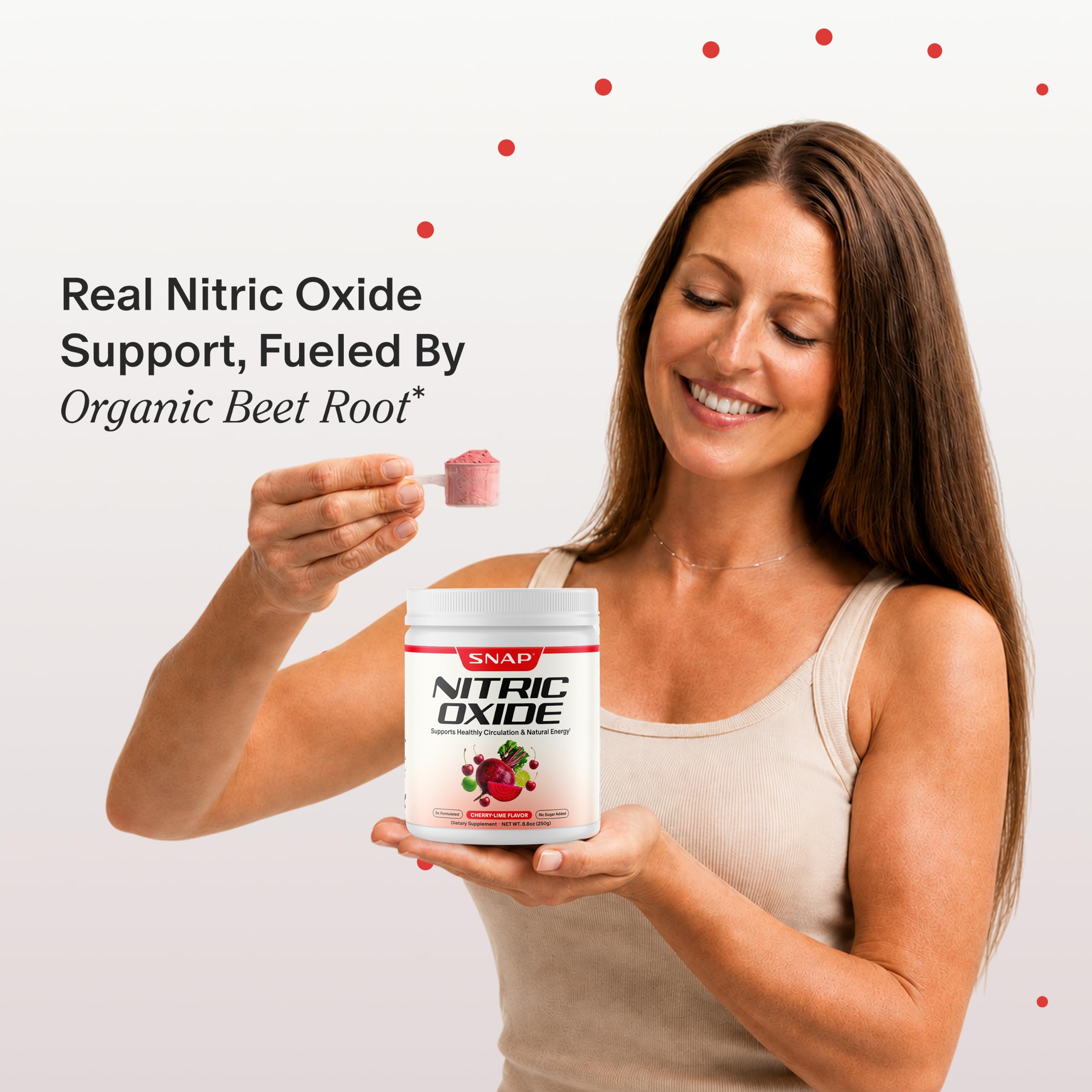 Snap Supplements cucharada con polvo para medir un servicio preciso