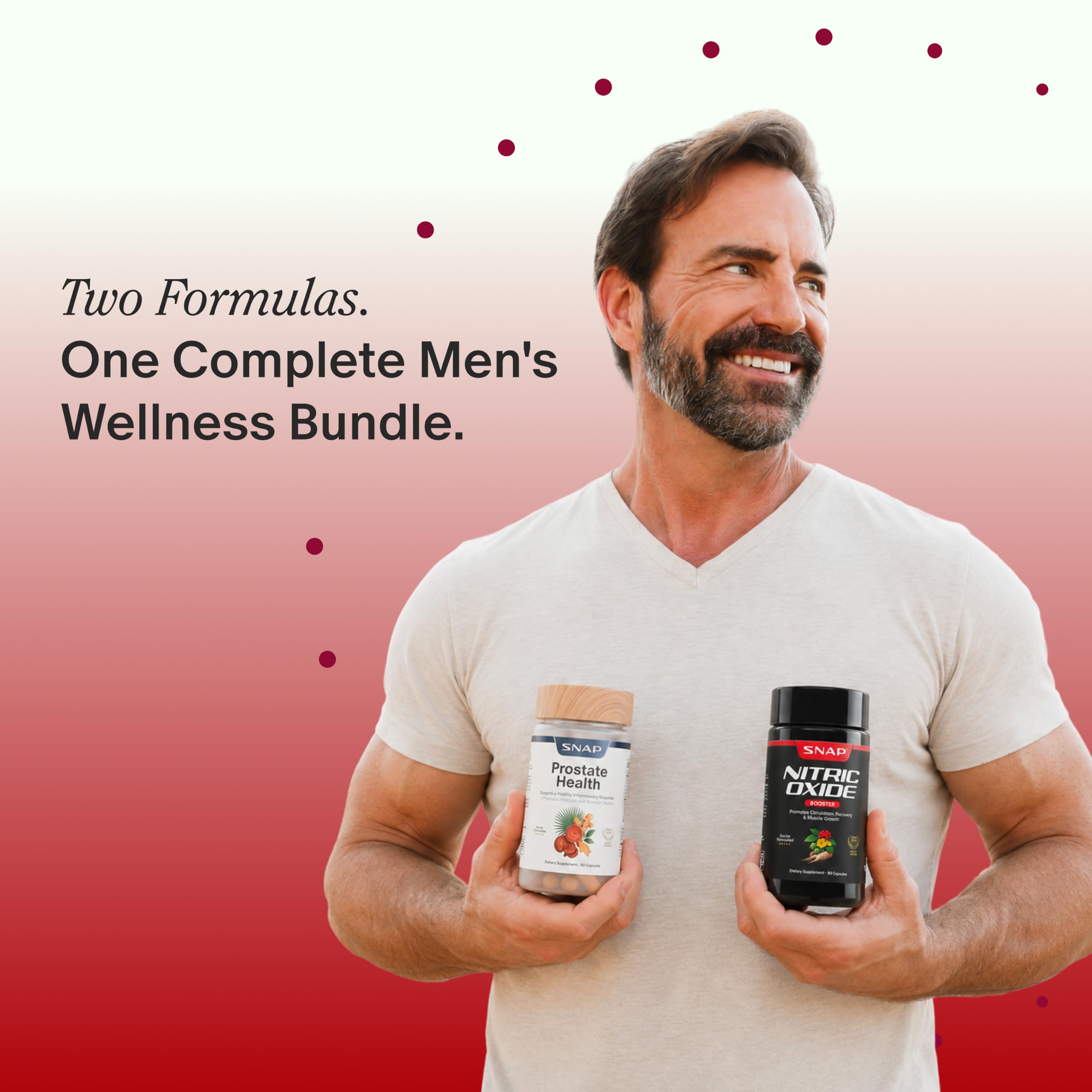 Snap Supplements etiqueta abierta mostrando ingredientes y dosificaciones claras