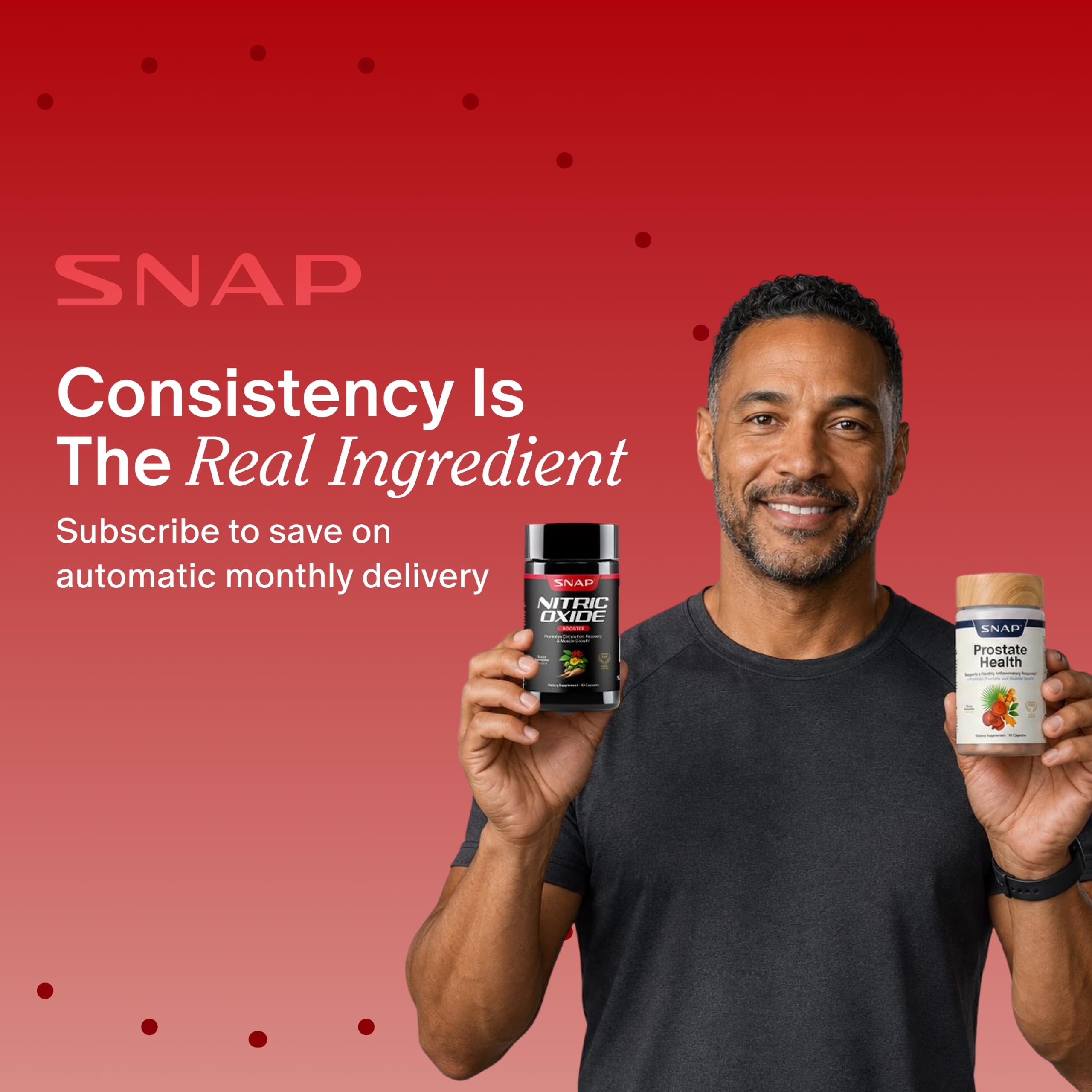 Snap Supplements etiqueta con información de ingredientes y terceras pruebas